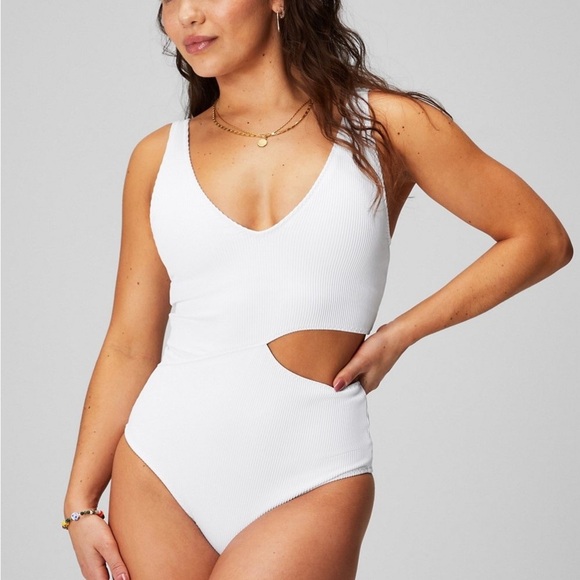 Asymmetrical Cutout Shaping One-Piece Swimsuit NWT MEDIUM - Picture 1 of 8